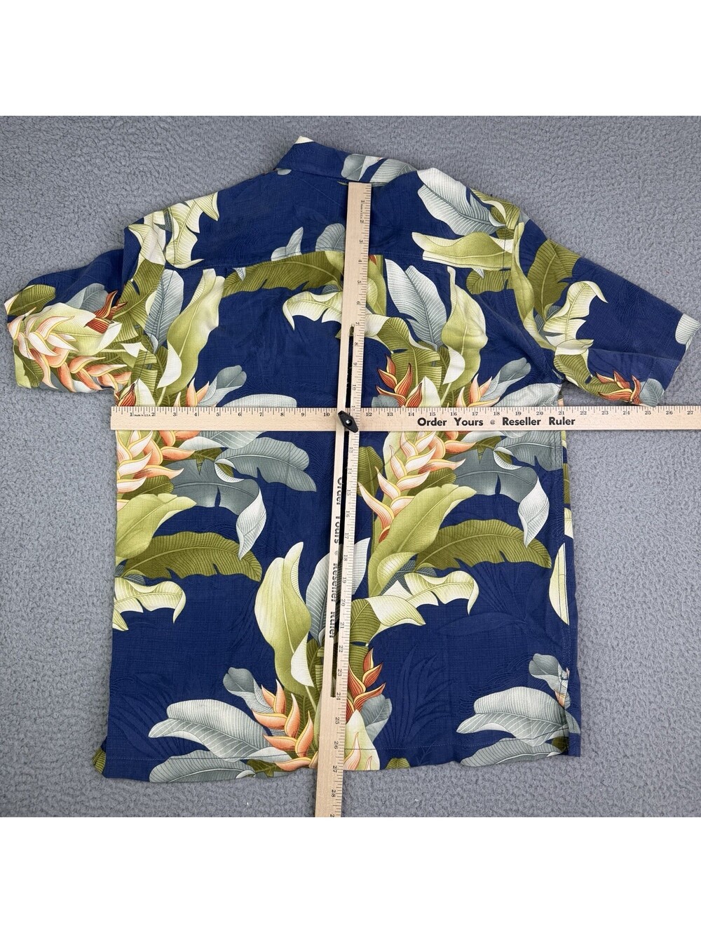 Tommy Bahama Silk Men’s Small Regular Floral Hawaiian AOP Button Up Shirt - Picture 7 of 9